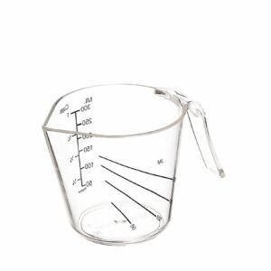 All Time Measure & Pour Measuring Jug 300 ml, Oz & Cups Tools Set for Kitchen Essentials Cooking, Cake Baking, Transparent