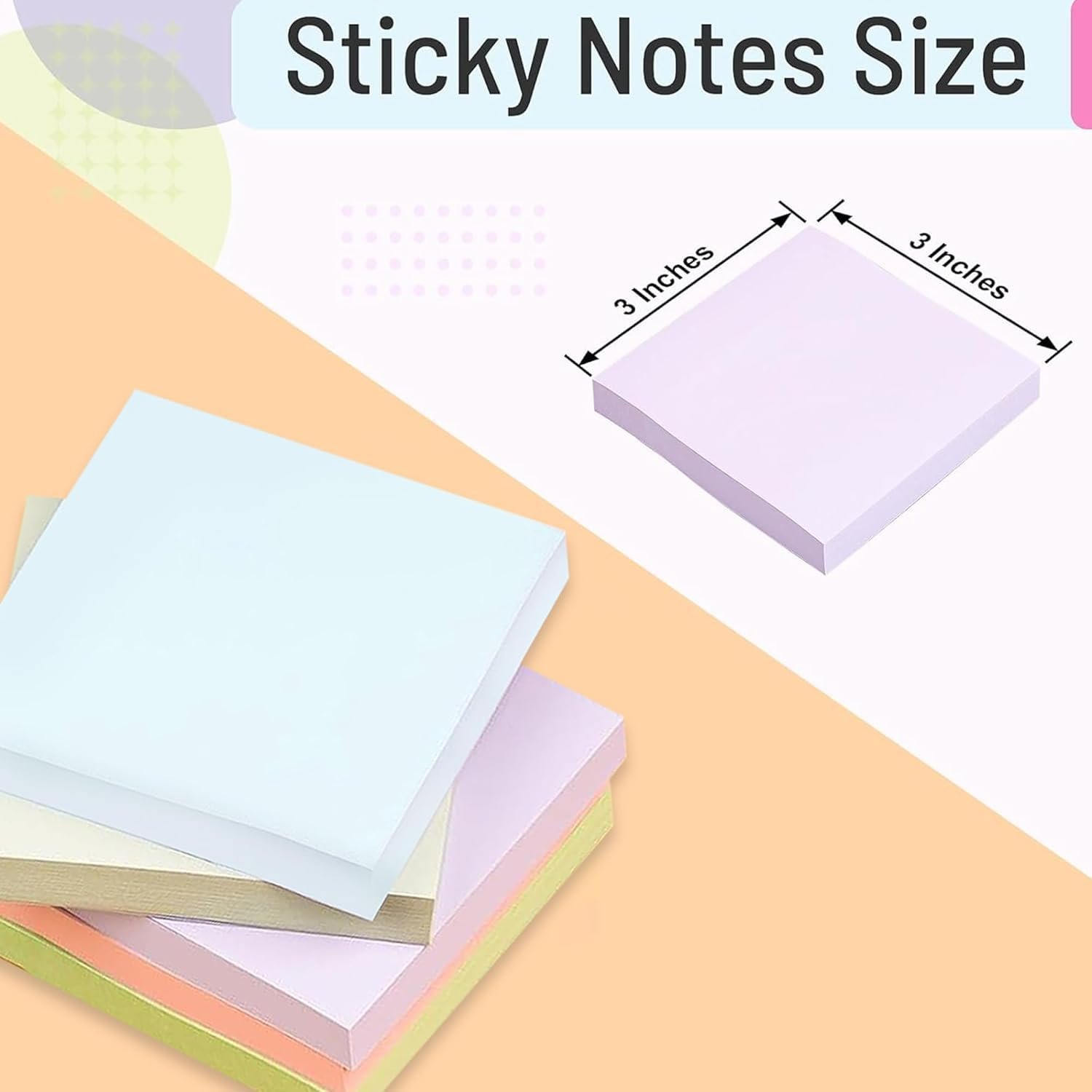 Sticky Notes 400 Sheets Cube (4 Colors x 100 Sheets Each) Aesthetic Sticky Notes for Office, Study, School and Home, Repositionable Notes for Reminders, Planning and Journaling
