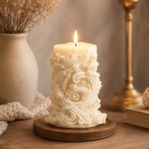 Decorative Fragrance Candle with Raised 3D Wonderful World Artwork | Long Burning Scented Candle for Home Décor, Living Room, Bedroom, Meditation, Prayer Room & Gift