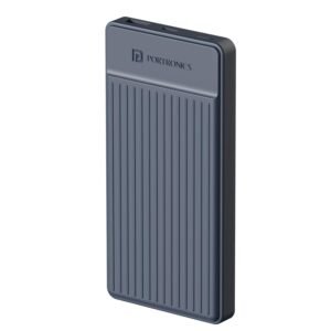 Portronics Luxcell B12 10,000mAh 12W Power Bank, Ultra Slim Power Bank with USB-A Output Port & Type C Input Port | BIS Certified | Type C Cable Included | Made in India (Dark Blue)