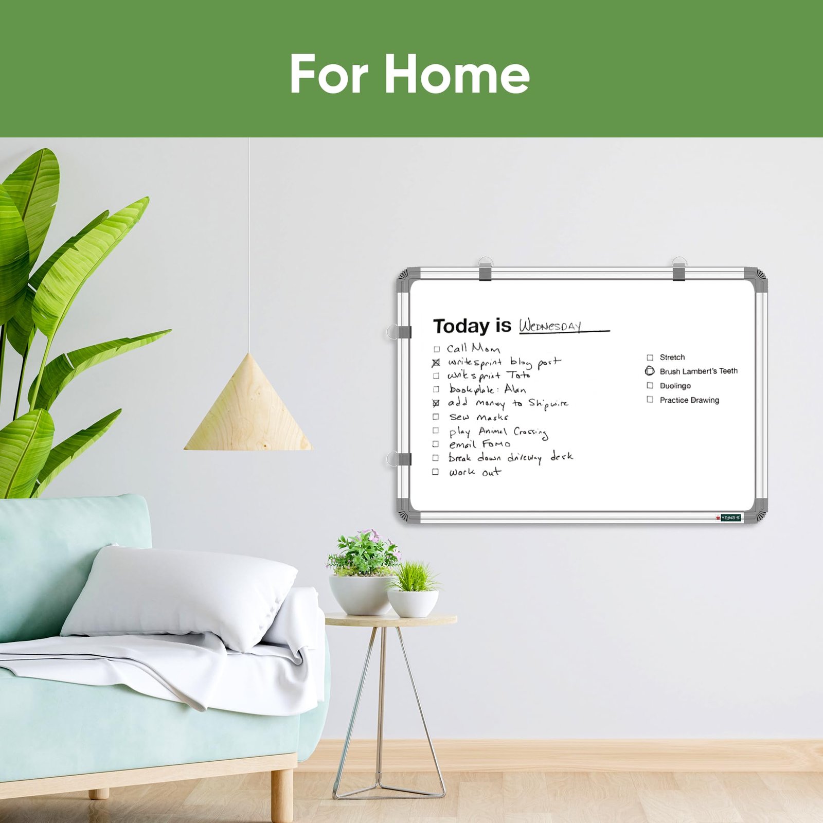 YAJNAS White Board 3 feet x4 feet Non Magnetic Double Sided Whiteboard and Chalkboard, whiteboard for Kids, White Board for Home Study Room Whiteboard for Office & School
