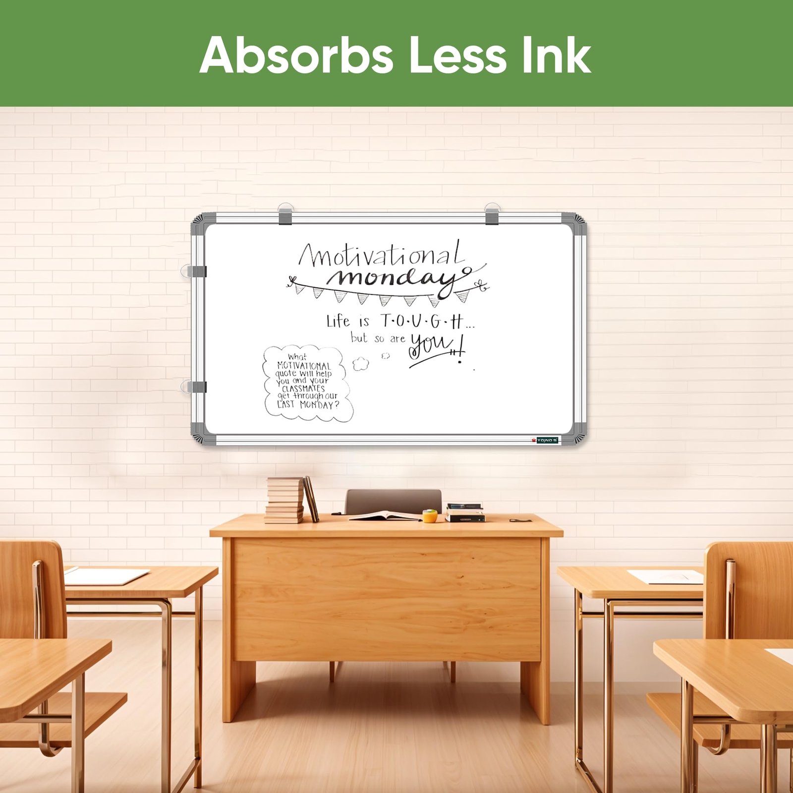 YAJNAS White Board 3 feet x4 feet Non Magnetic Double Sided Whiteboard and Chalkboard, whiteboard for Kids, White Board for Home Study Room Whiteboard for Office & School