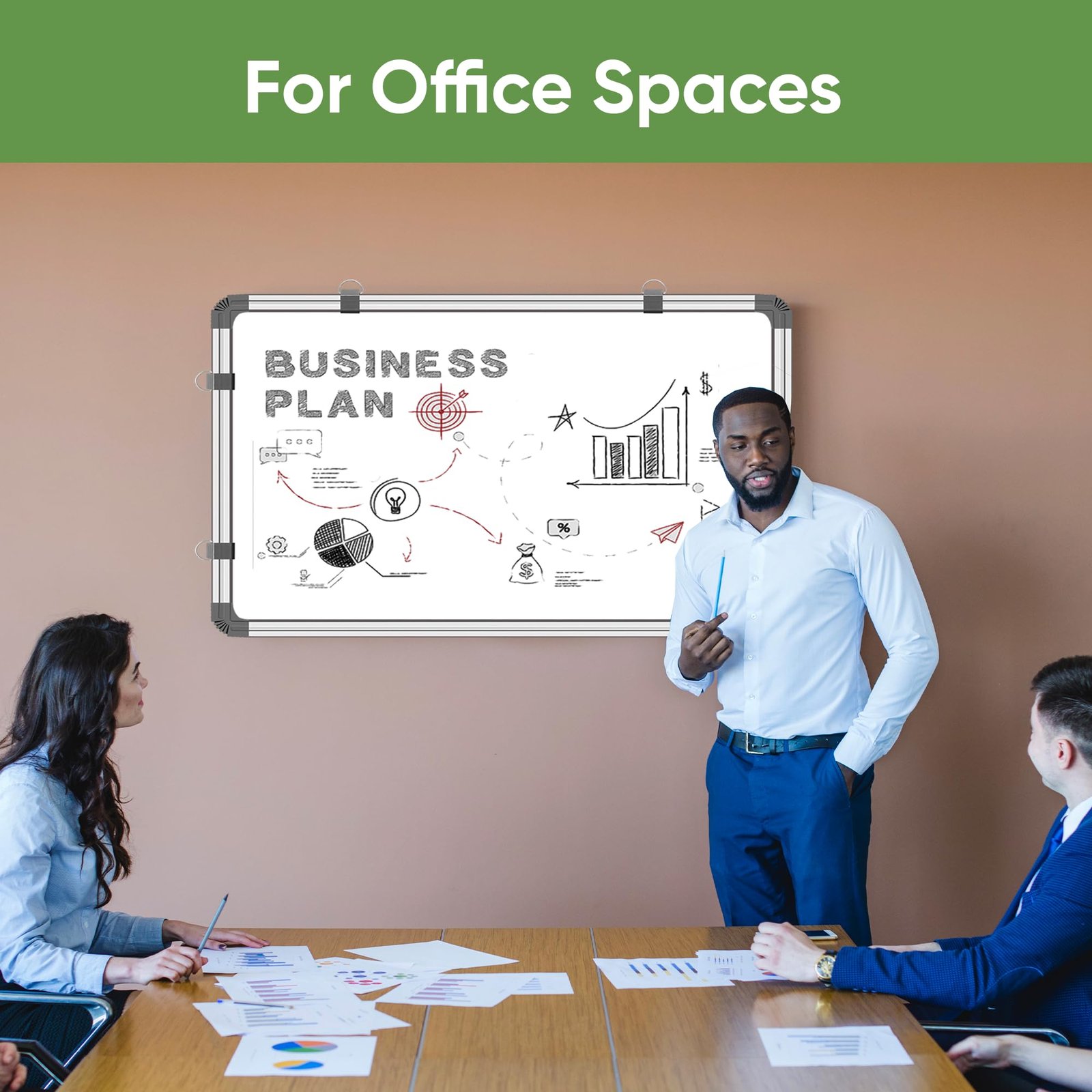 YAJNAS White Board 3 feet x4 feet Non Magnetic Double Sided Whiteboard and Chalkboard, whiteboard for Kids, White Board for Home Study Room Whiteboard for Office & School