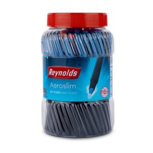 Reynolds AEROSLIM Ball Pen SET - 70 PENS (60 BLUE, 5 Black, 5 Red) | PEN WITH COMFORTABLE GRIP |BALL PENS FOR WRITING | PEN FOR STUDENTS & OFFICE STATIONERY | 0.7 mm TIP SIZE
