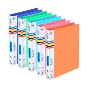 Shuban 4 Pack Durable Plastic A4 Size Cobra Spring Clip File Folder, File for Document Holder Certificates Holder- Assorted Color