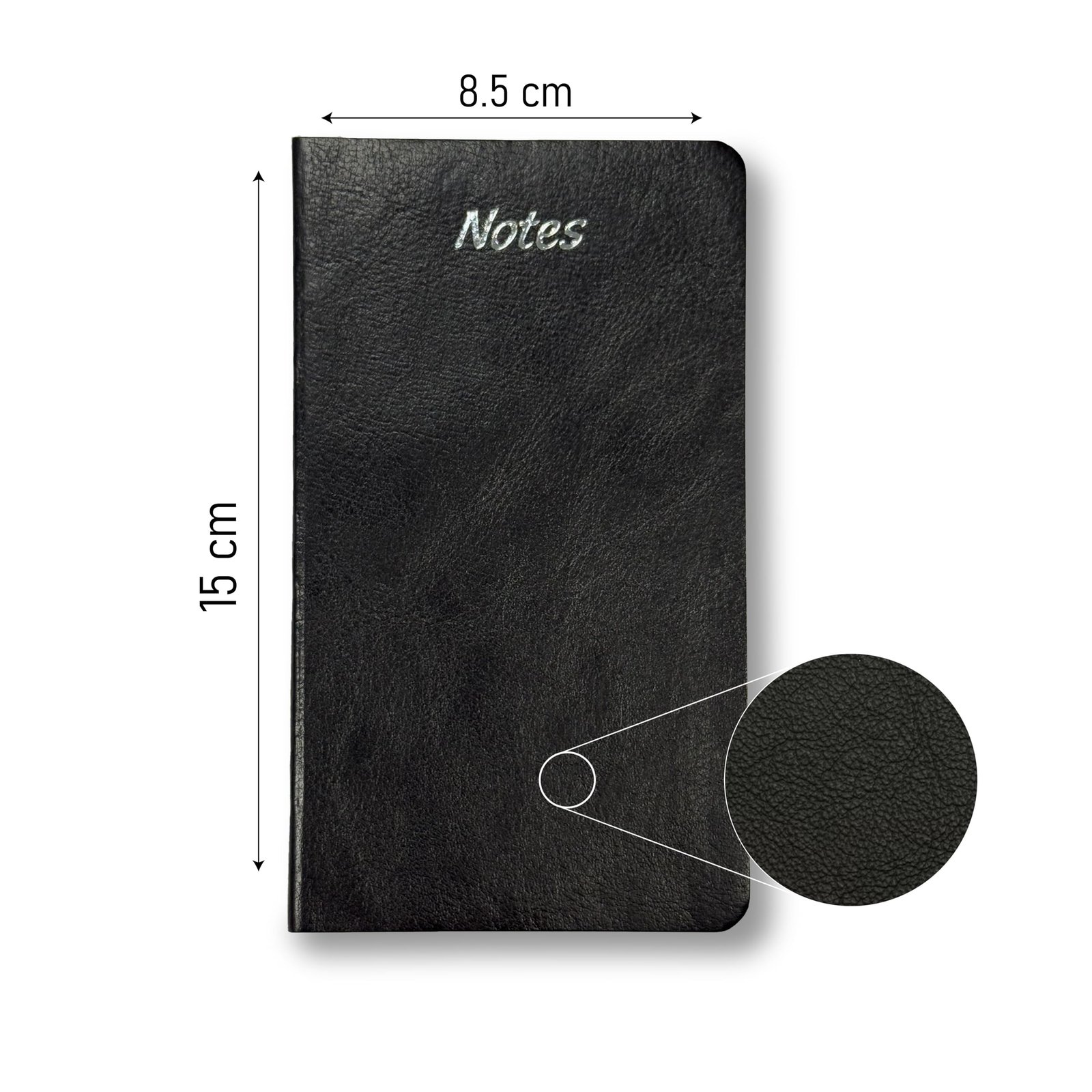 Cubic A7 Palm Notebook | Black | Pack of 3 | Compact & Stylish Softbound for Note-Taking, Pocket Use & Journaling | Smooth Paper | Durable & Handy