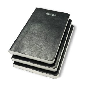 Cubic A7 Palm Notebook | Black | Pack of 3 | Compact & Stylish Softbound for Note-Taking, Pocket Use & Journaling | Smooth Paper | Durable & Handy
