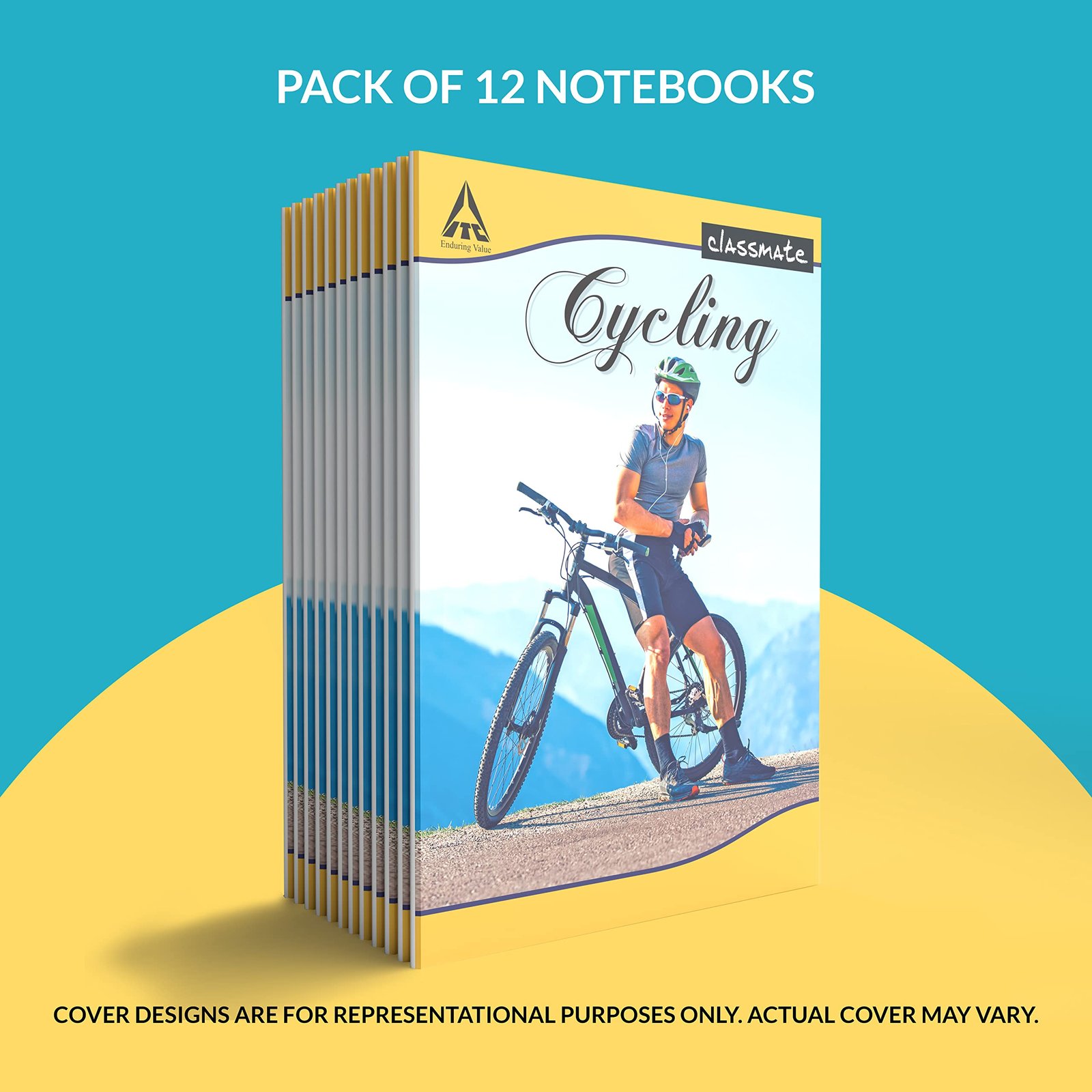 Classmate Long Notebook - 140 Pages, Single Line, 297mm x 210mm (Pack of 12)
